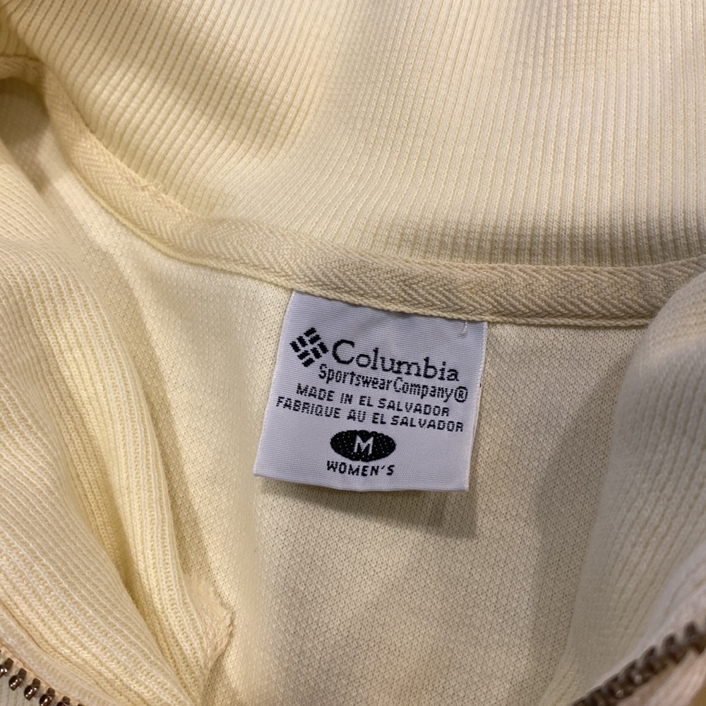 Columbia Yellow Partial Zip Pullover Top Medium S… - image 5